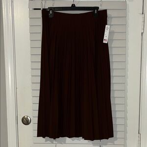 Elegant Dark Brown A-Line Skirt